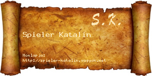 Spieler Katalin névjegykártya